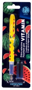 Pióro wieczne ze stalówką Vitamin + 3 naboje atramentowe