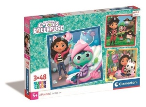 PUZZLE 3X48 SUPER KOLOR GABBY'S DOLLHOUSE