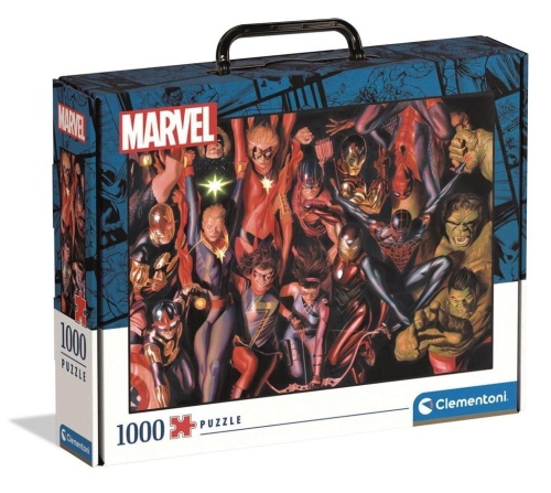 Puzzle 1000 Brief Case Marvel 2022, Clementoni