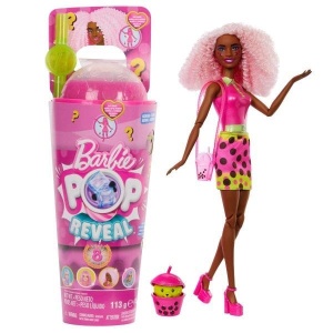BARBIE POP REVEAL LALKA JAGODA BUBBLE TEA, MATTEL