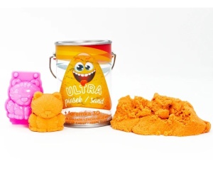ULTRA PIASEK 150G POMARAŃCZOWY + FOREMKA TYGRYSEK
