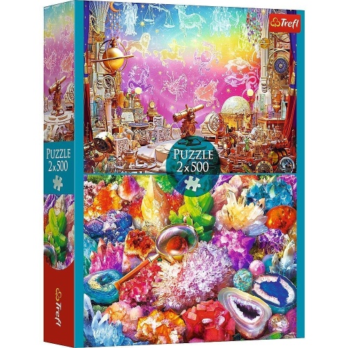 Puzzle 2x500 Kosmos i kryształy TREFL, Trefl