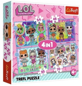 PUZZLE 4W1 POZNAJ LALECZKI TREFL, TREFL