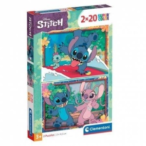 PUZZLE 2X20 SUPER KOLOR STITCH, CLEMENTONI