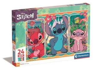 PUZZLE 24 MAXI SUPER KOLOR STITCH, CLEMENTONI