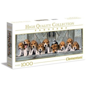 PUZZLE 1000 PANORAMA HQ BEAGLES, CLEMENTONI