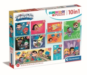 PUZZLE 10W1 SUPER KOLOR DC COMICS, CLEMENTONI