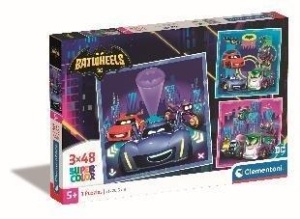 PUZZLE 3X48 SUPER KOLOR BATWHEELS, CLEMENTONI