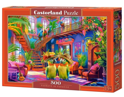 Puzzle 500 Parrots in Paradise CASTOR, Castorland