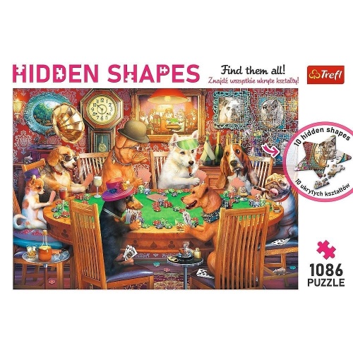 Puzzle 1086 Hidden Shapes - Wieczór gier, Trefl