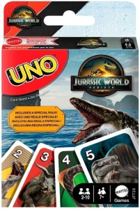 UNO JURASSIC WORLD 4, MATTEL