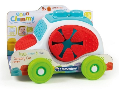 Clemmy Soft. Autko sensoryczne z klockami