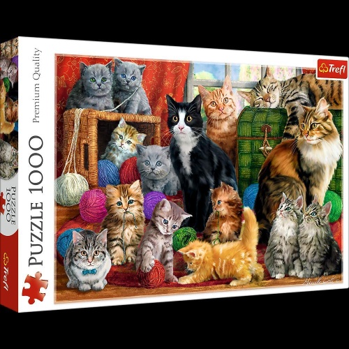 Puzzle 1000 Kocie spotkanie TREFL, Trefl