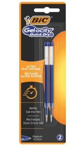 WKŁADI GEL-OCITY QUICK DRY NIEBIESKI 2SZT BIC, BIC