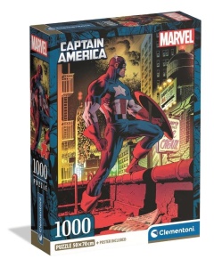PUZZLE 1000 COMPACT CAPTAIN AMERICA, CLEMENTONI