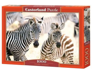 PUZZLE 1000 YOUNG ZEBRAS CASTOR, CASTORLAND