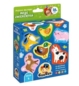 CZUCZU PUZZLE DO PARY MOJE ZWIERZĄTKA 18M+