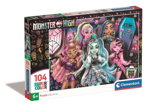 Puzzle 104 Super Kolor Monster High, Clementoni