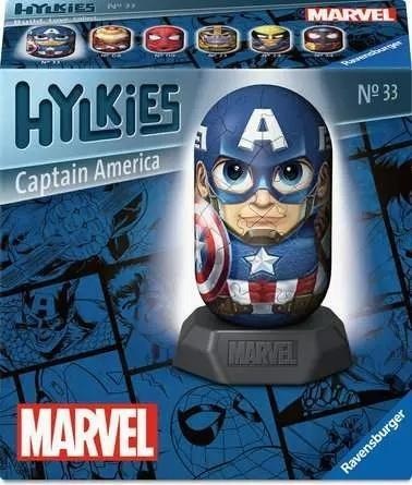 Puzzle 3D Hylkies: Captain America, Ravensburger