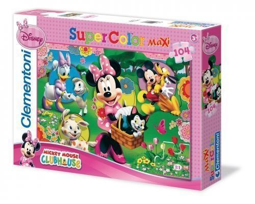 Puzzle 104 Maxi Superkolor Minnie, Clementoni