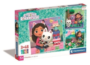 PUZZLE 3X48 SUPER KOLOR GABBY'S DOLLHOUSE