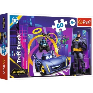 PUZZLE 60 BATMAN I JEGO POJAZDY TREFL, TREFL