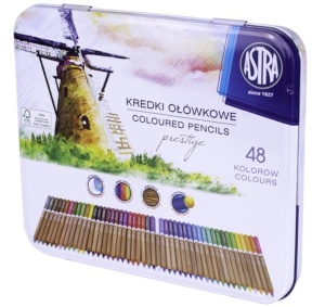 KREDKI OŁÓWKOWE PRESTIGE 48 KOLORÓW ASTRA