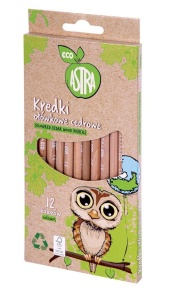 KREDKI OKRĄGŁE Z DREWNA CEDROWEGO ECO 12 KOL ASTRA