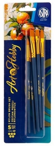 Pędzle nylonowe 5szt ASTRA, ASTRA papiernicze