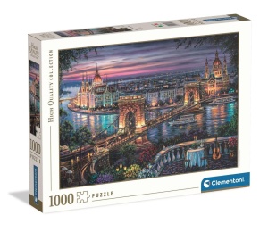 PUZZLE 1000 LIGHTS OF THE DANUBE, CLEMENTONI