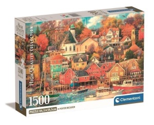PUZZLE 1500 COMPACT GOOD TIMES HARBOR, CLEMENTONI