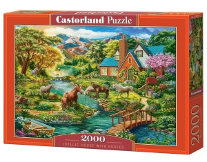 PUZZLE 2000 IDYLLIC HOUSE WITH HORSES CASTOR