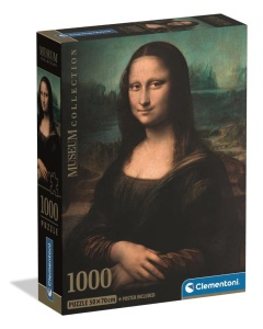 PUZZLE 1000 MUSEUM LEONARDO - GIOCONDA, CLEMENTONI