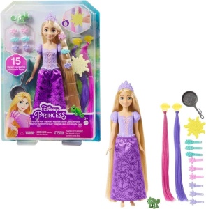 DISNEY PRINCESS. LALKA ROSZPUNKA HLW18, MATTEL