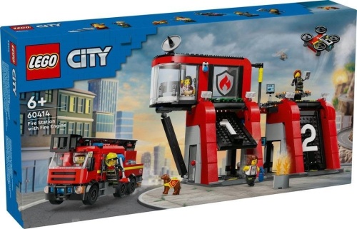 Lego CITY 60414 Remiza strażacka z wozem, Lego