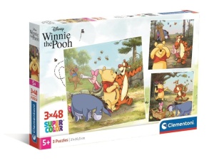 PUZZLE 3X48 SUPER KOLOR WINNIE THE POOH