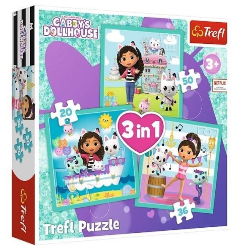 Puzzle 3w1 Aktywności Gabby TREFL, Trefl