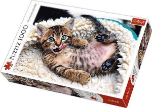 PUZZLE 1000 WESOŁY KOTEK TREFL, TREFL