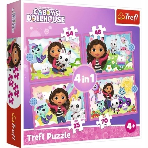 PUZZLE 4W1 PRZYGODY GABI TREFL, TREFL