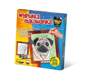WYPUKŁA MALOWANKA PSY - MOPS, MIRAGE HOBBY
