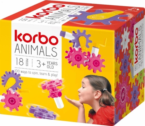 Animals klocki 18 el, Korbo