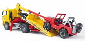 MAN TGA POMOC DROGOWA Z JEEPEM, BRUDER