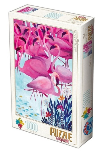 Puzzle 1000 Andrea Kurti, Flamingi, D-Toys