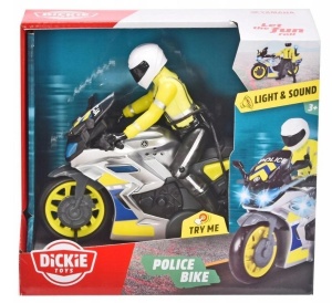 SOS MOTOCYKL POLICYJNY 17CM, DICKIE TOYS