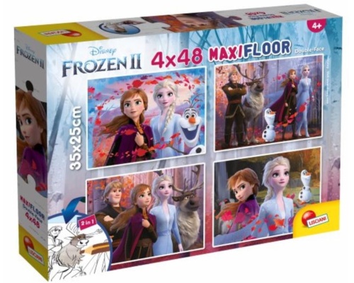 Puzzle Supermaxi 4x48 Kraina Lodu 2, Lisciani