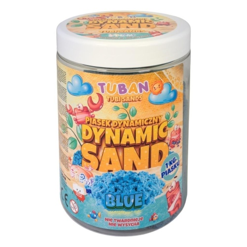 Piasek dynamiczny niebieski 1kg, Tuban