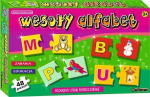 PUZZLE EDUKACYJNE WESOŁY ALFABET, SELLMAR