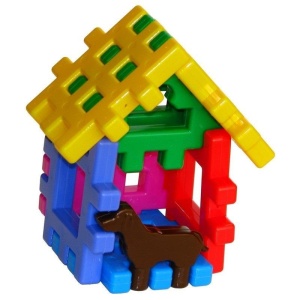 KLOCKI KONSTRUKCYJNE DOMEK PUPILA, MACYSZYN TOYS
