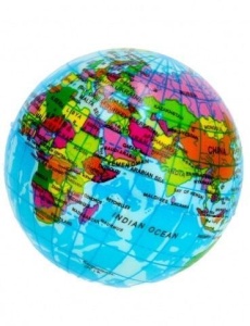 PIŁKA ANTYSTRESOWA 7CM GLOBUS, MEGA CREATIVE