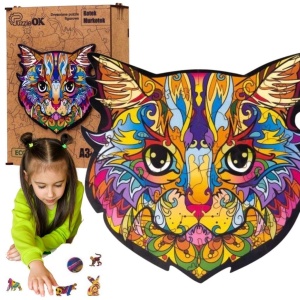 PUZZLE DREWNIANE EKO 39 KOTEK MURKOTEK A3